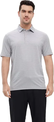Vista 2 de Men's Golf Polo Shirts Short Sleeve Striped Performance Moisture Wicking Dry Fit Golf Shirts for Men