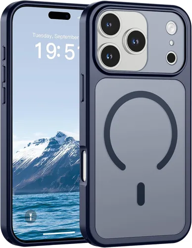 Vista 79 de SUPFINE Funda magnética para iPhone 11 Pro Max (compatible con MagSafe) (protección contra caídas de grado militar), delgada, translúcida mate, a
