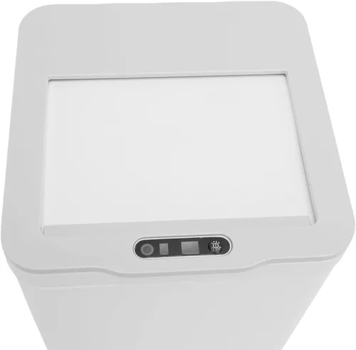 Vista 6 de POCREATION Bote de basura con sensor de movimiento sin contacto, cubo de basura eléctrico con sensor de patada automático de 9L con tapa