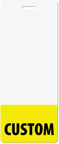 Vista 13 de Personalizado Badge Buddy – en color rosa bebé – vertical de gran tamaño – Tarjeta de respaldo de doble cara – Duradera y resistente al agua, ideal