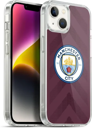 Vista 24 de Head Case Designs Funda de gel con licencia oficial del Manchester City Man City FC Away 2022/23 [protección de grado militar] compatible con Apple