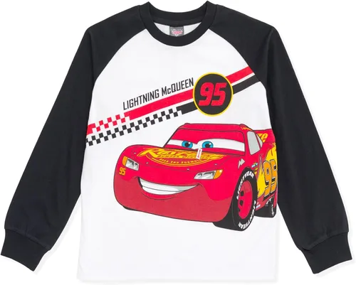 Vista 4 de Disney Pixar Cars Lightning McQueen - Camiseta y pantalones deportivos de rizo francés para niños pequeños a niños grandes