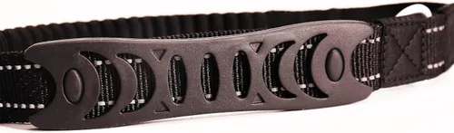 Vista 7 de PetsProMax - Correa táctica para perro, correa elástica resistente con clip de metal para cinturón de seguridad de automóvil y hebilla de rana