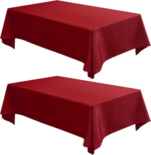 Vista 17 de Fitable - Mantel cuadrado de lino sintético resistente a las arrugas, tela neutral, para mesa de interior o exterior, para cocina o comedor