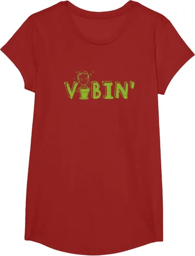 Vista 74 de Marvel Groot Vibin' Headphones Guardians of the Galaxy Camiseta, Negro