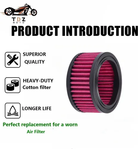 Vista 4 de TDZ 2004-2020 Limpiador de aire de admisión Moto Kit de sistema de reemplazo de filtro de aire para Harey Sportster XL883 XL1200 X48 (Paquete de 1)