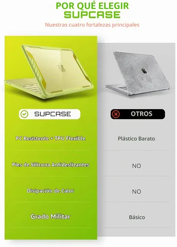 Vista 7 de SUPCASE Funda para MacBook Neo de 13 pulgadas 2026, modelo A3404 A18 Pro Cítrico