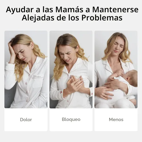 Vista 6 de TSRETE Bomba de pecho doble portátil, bombas de pecho eléctricas manos libres con 2 modos, 9 niveles, pantalla LCD, función de memoria, recargable