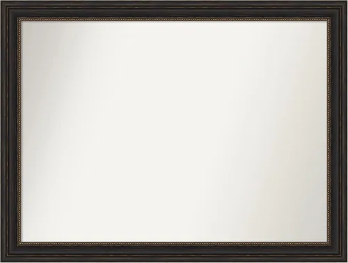 Vista 593 de Amanti Art Espejo de pared personalizado no biselado (25 x 25 pulgadas), marco de bronce acentuado, varios tamaños personalizados, espejo de baño
