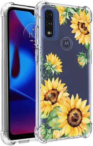 Vista 5 de Funda para Moto G Play 2023, Moto G Power 2022, funda delgada y flexible de TPU para niñas y mujeres, bolsa de aire, parachoques de goma suave