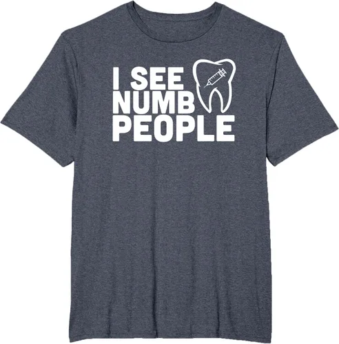 Vista 92 de I see Numb People - Camiseta de regalo para dentista dental, Negro, S