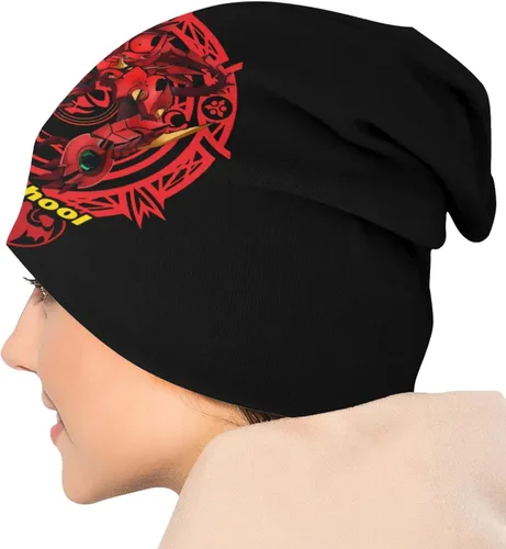 Vista 5 de Anime High School DxD Beanie Hat para hombres y mujeres verano fino sombreros de punto calavera negro, Negro