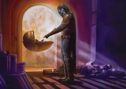 Vista 21 de MIGHTYPRINT Arte de pared de Star Wars The Mandalorian de 24 x 17 pulgadas