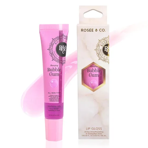 Vista 11 de Rosee - Brillo de labios vegano y libre de crueldad, maquillaje profesional, brillante de larga duración con manteca de karité, hidrata, protege