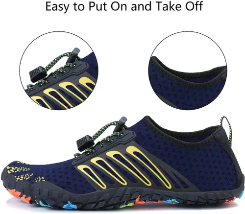 Vista 3 de MAYZERO Zapatos de agua para hombres y mujeres, zapatos de surf, playa, piscina, zapatos de punta ancha, senderismo, zapatos de agua, zapatillas