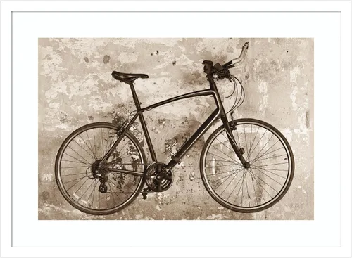 Vista 8 de Amanti Art Framed Wall Art Print 18x24 Bike by Deborah Revell, Transportation Wall Art, Industrial Urban Decor, Small Poster Painting Artwork for