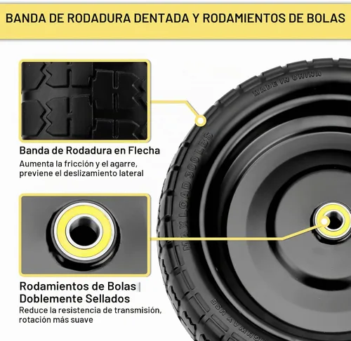 Vista 3 de Ruedas de 13 pulgadas para carritos Gorilla - Neumáticos de repuesto resistentes para carritos Gori-lla, neumático sin cámara de 13" para carritos