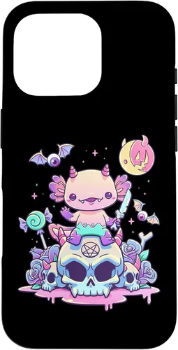 Vista 20 de Pastel Goth Axolotl Creepy Gothic Kawaii Anime Aesthetic Case for iPhone 16