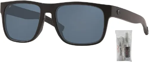 Vista 2 de Costa Del Mar Spearo 6S9008 - Lentes de sol cuadrados para hombre + paquete con kit de gafas de cortesía iWear de diseñador