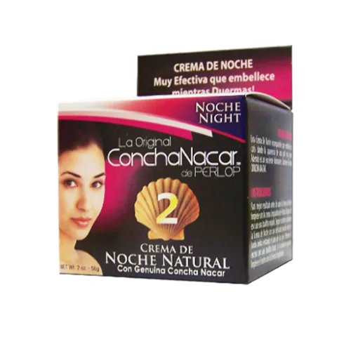 Vista 6 de Crema de noche ConchaNacar De Perlop #2. Hidratante y rejuvenecedor natural para la piel. Tratamiento antienvejecimiento. 2 oz / 56 g. Paquete de 3