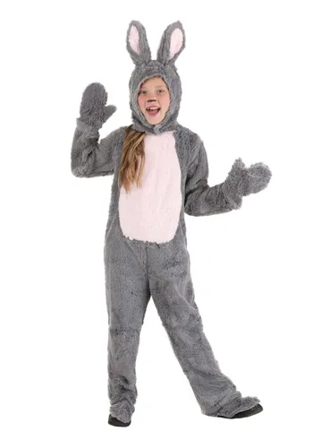 Vista 2 de Disfraz infantil de conejito gris Multicolor