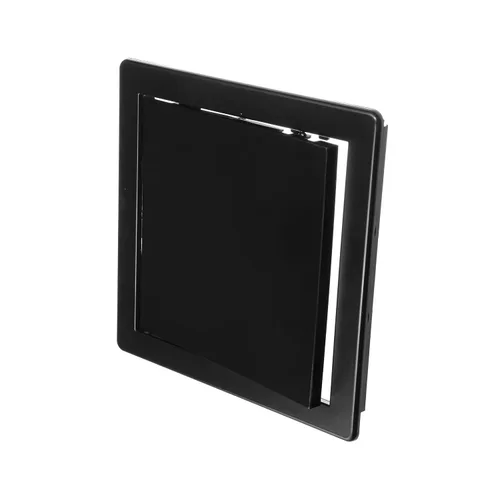 Vista 24 de Panel de acceso de plástico negro de 6" x 6". Panel de puerta de conducto de servicio. Panel de acceso de pared para fontanería, electricidad