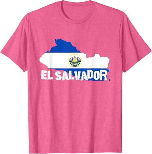 Vista 34 de Camiseta con la bandera de El Salvador, mapa de El Salvador, camiseta de Salvador para mujer, Negro