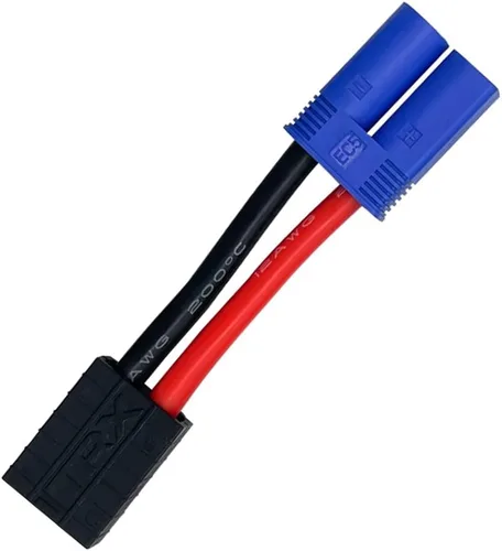 Vista 4 de 2 pares de adaptador de conector de batería RC LiPo compatible con Traxxas Lipo Battery Plug a EC5 macho hembra en cargador ESC
