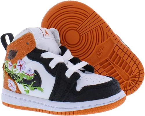 Vista 4 de Jordan 1 Mid SE Baloncesto Blossom WhtBlk-Starfish (DQ8391 100)