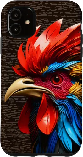 Vista 8 de Funda para teléfono iPhone XR Gallo Gallo de granja Animal Art Rooster