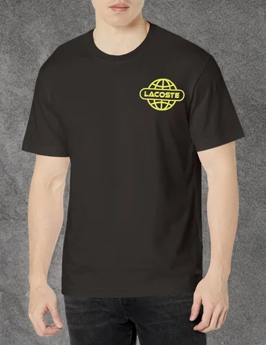 Vista 3 de Lacoste Camiseta estampada de algodón pesado para hombre