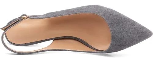 Vista 3 de Mettesally Tacón de bloque Slingback bombas para mujer 2 pulgadas tacón bajo cómodo
