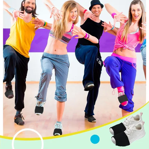 Vista 2 de Haysandy 8 Pares de Fundas para Zapatos de Baile Sobre Calcetines para Mujeres Bailarinas Negro