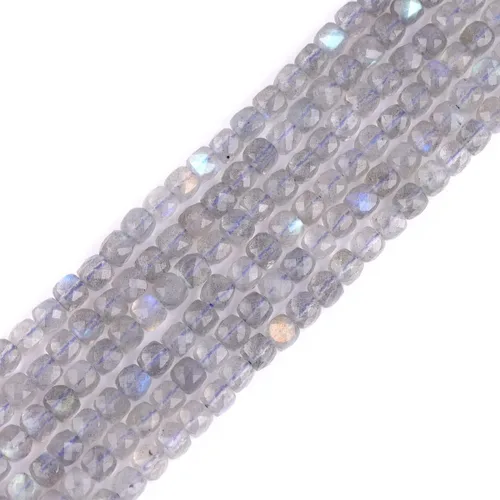 Vista 20 de GEM-Inside - Cuentas espaciadoras pequeñas de 0.098 in de espinela negra natural, cuentas espaciadoras en forma de cubo facetado, cuentas para hacer