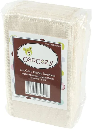 Vista 2 de OsoCozy Dobladores de pañales de tela de gasa, 100% algodón tejido de gasa sin blanquear, 4 x 12 pulgadas, 6 capas de grosor. Añade absorción