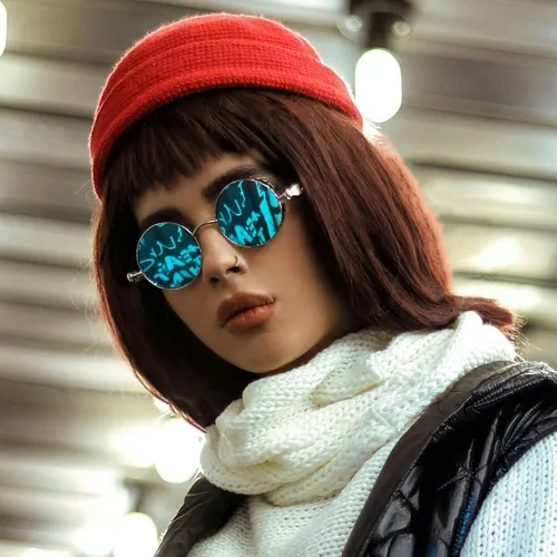 Vista 2 de Gafas de sol Joopin polarizadas, estilo Lennon, redondas, gafas de sol estilo hippy redondas para mujer y hombre