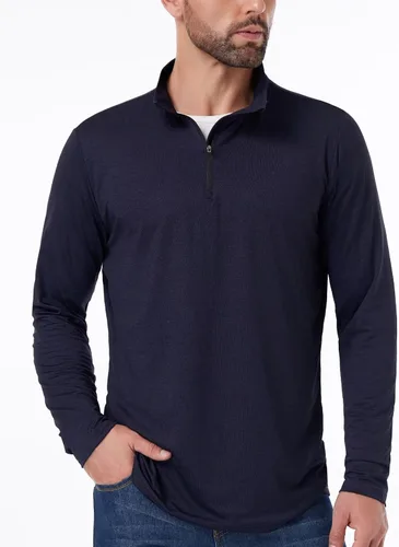 Vista 3 de Paquete de 4 sudaderas de manga larga con cremallera de un cuarto para hombre, de rendimiento activo, atlético, de secado rápido