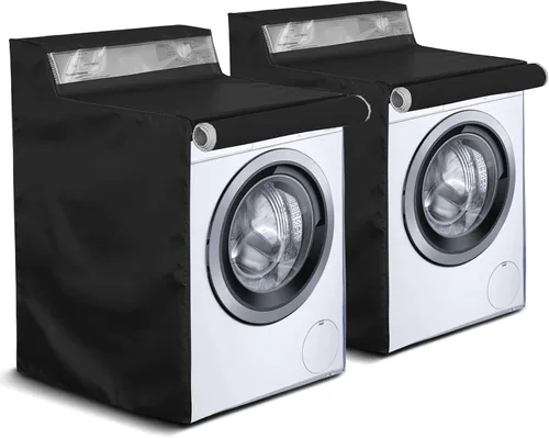 Vista 9 de AKEfit Paquete de 1 funda para lavadora, impermeable, a prueba de polvo, con cremallera y ventana transparente, apta para carga frontal o lavadora