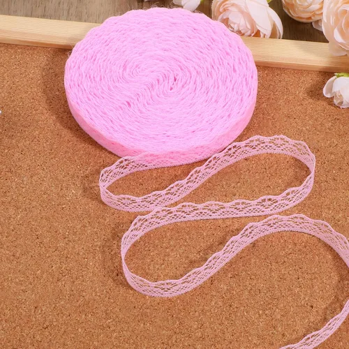 Vista 10 de Rollo de cinta de encaje negro de 30 yardas de 0.6 pulgadas de ancho, tela de flores para decoración de bodas, ramo y embalaje de regalo