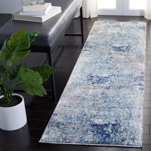 Vista 18 de SAFAVIEH Aston Collection - Alfombra decorativa, 2 x 4 pies, marfil y gris, diseño abstracto moderno, no desprende pelusa y de fácil cuidado, ideal