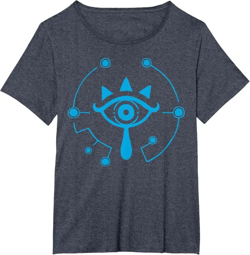 Vista 31 de Zelda Breath of The Wild Sheikah Eye Logo Camiseta Negro