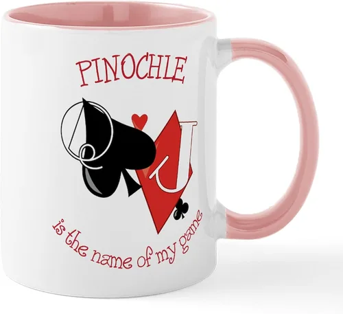 Vista 35 de CafePress Euchre Champ Mugs Taza de café de cerámica de 11 oz (11.0 fl oz)