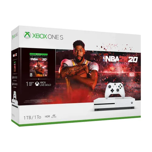 Vista 3 de Xbox One S 1TB Console - NBA 2K20 Bundle video game (Renewed)