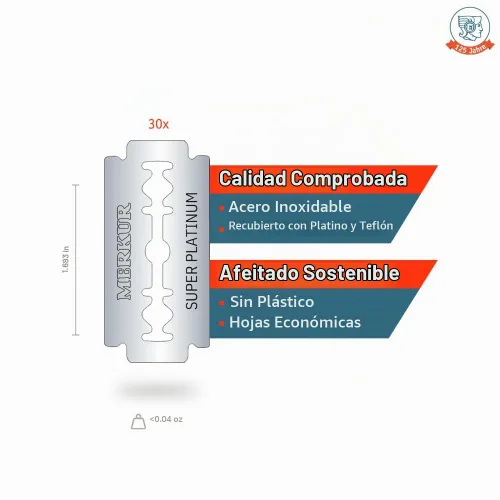 Vista 3 de Merkur Cuchillas de afeitar de doble filo, MK-911-3PK, 10 unidades (paquete de 3)