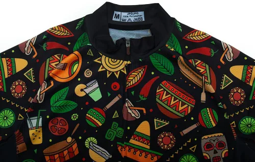 Vista 5 de Maillot de ciclismo hombres México manga corta verano bike camisas ciclismo cremallera completa con bolsillos carretera bicicleta ropa