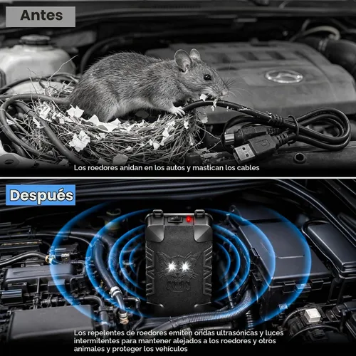 Vista 4 de Paquete de 4 repelentes de roedores mejorados para motores de automóviles