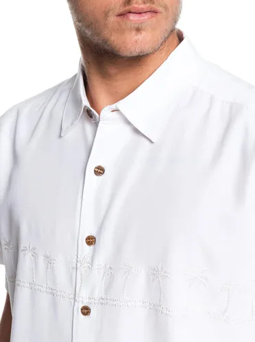 Vista 6 de Quiksilver Camisa con cuello floral de 4 botones para hombre