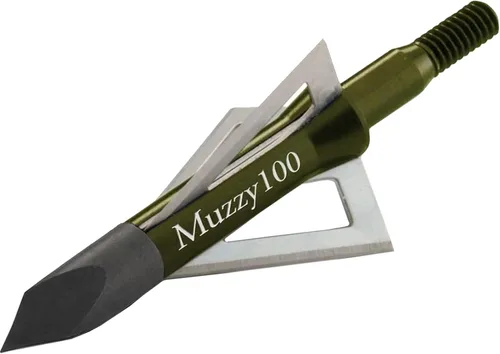 Vista 4 de Muzzy Bowhunting 3 Blade Archery Arrow Broadhead 100 o 125 Granos - Paquete de 6