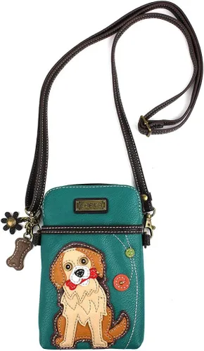 Vista 2 de Chala - Bolsa de piel sintética multicolor con correa ajustable para teléfono celular