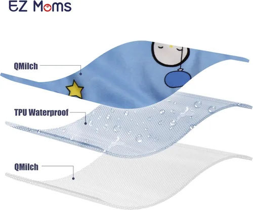 Vista 2 de EZ Moms Paquete de 2 pañales de natación para bebé, reutilizables, suaves y sedosos, lavables, pañales de natación para niños y niñas, pañales